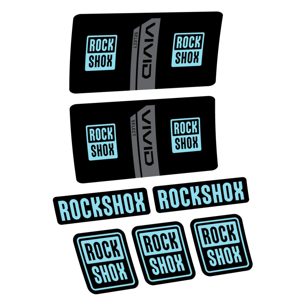 Stickers RockShox Vivid Coil Select 2027 compatibles - Autocollants amortisseur VTT