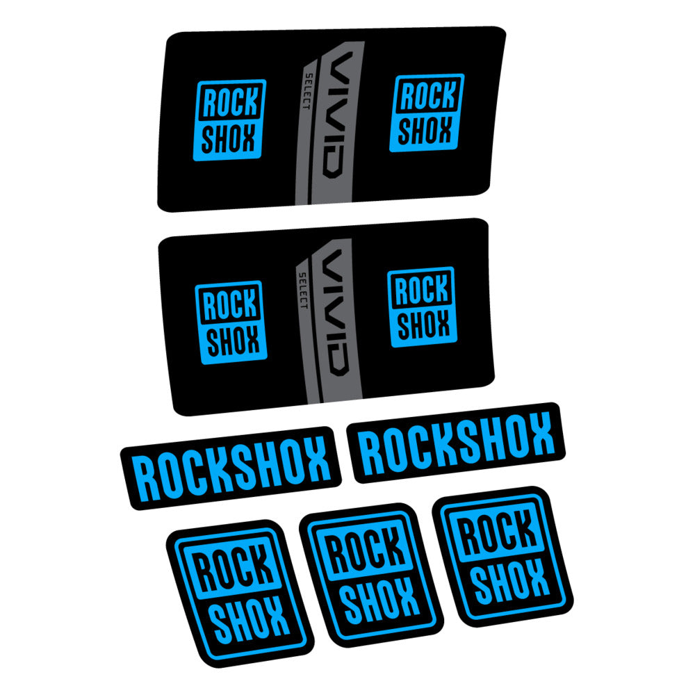 Stickers RockShox Vivid Coil Select 2027 compatibles - Autocollants amortisseur VTT