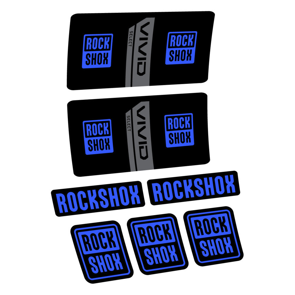 Stickers RockShox Vivid Coil Select 2027 compatibles - Autocollants amortisseur VTT