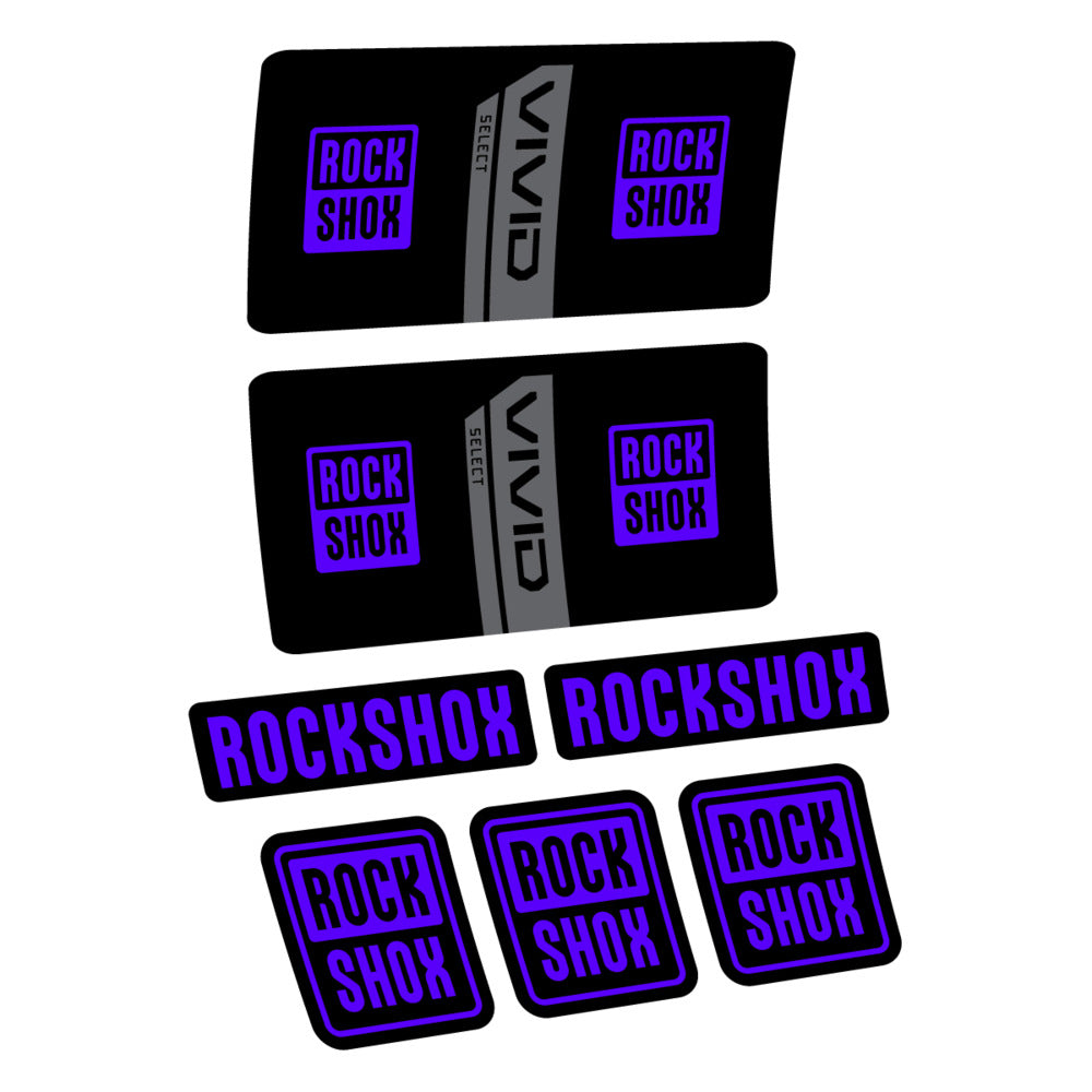 Stickers RockShox Vivid Coil Select 2027 compatibles - Autocollants amortisseur VTT