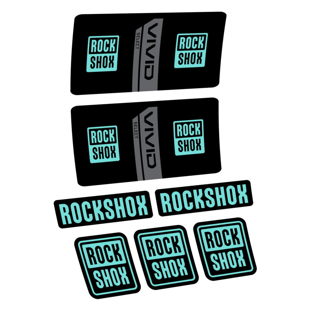 Stickers RockShox Vivid Coil Select 2027 compatibles - Autocollants amortisseur VTT