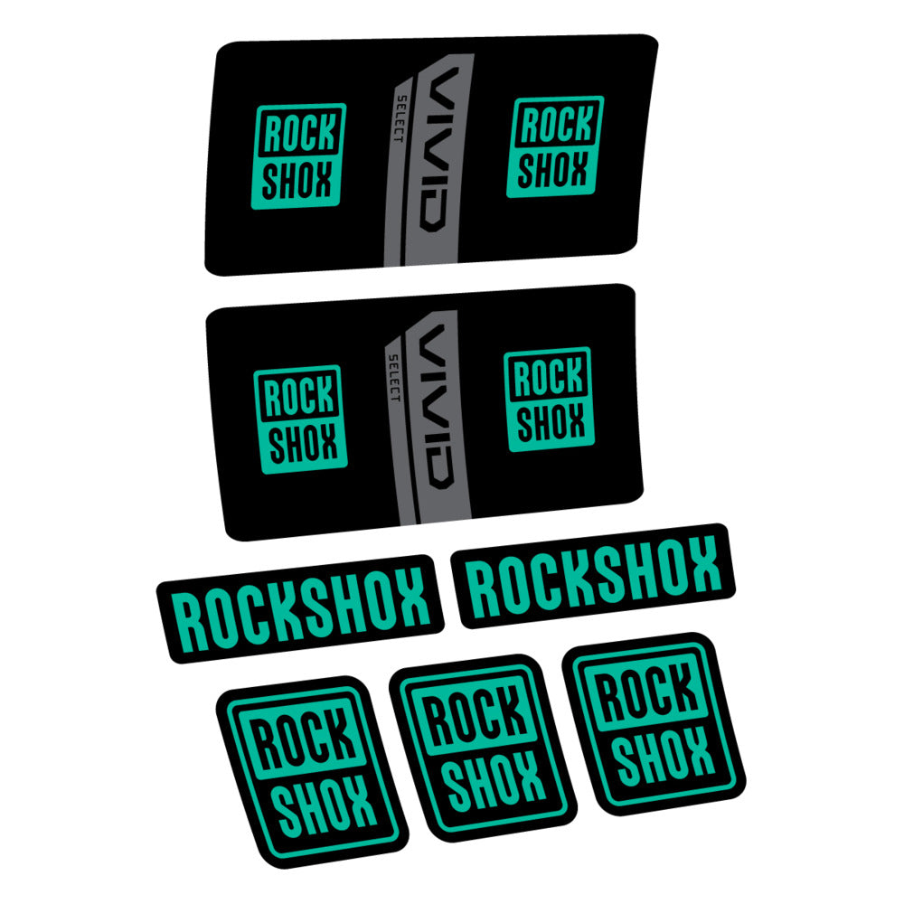 Stickers RockShox Vivid Coil Select 2027 compatibles - Autocollants amortisseur VTT