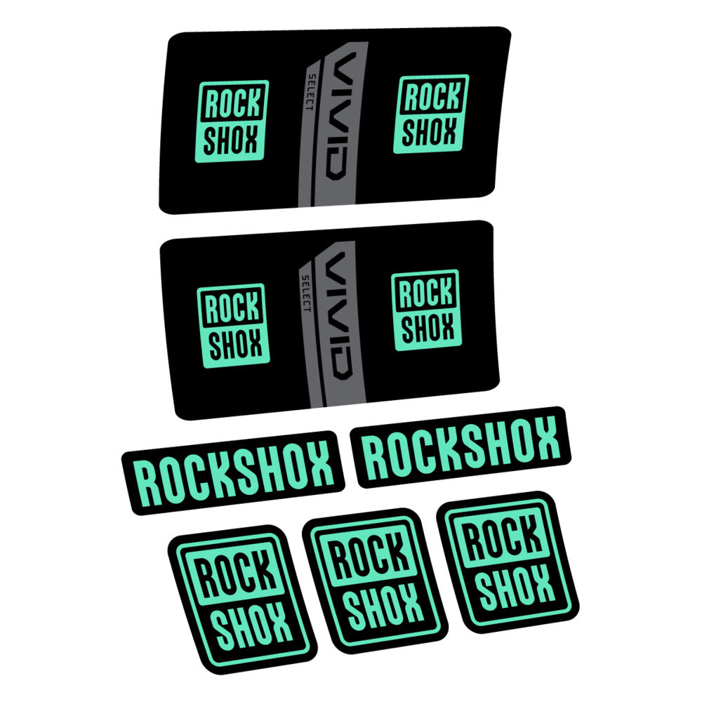Stickers RockShox Vivid Coil Select 2027 compatibles - Autocollants amortisseur VTT
