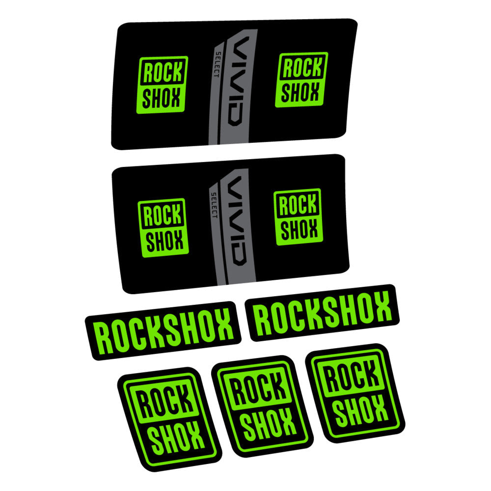 Stickers RockShox Vivid Coil Select 2027 compatibles - Autocollants amortisseur VTT