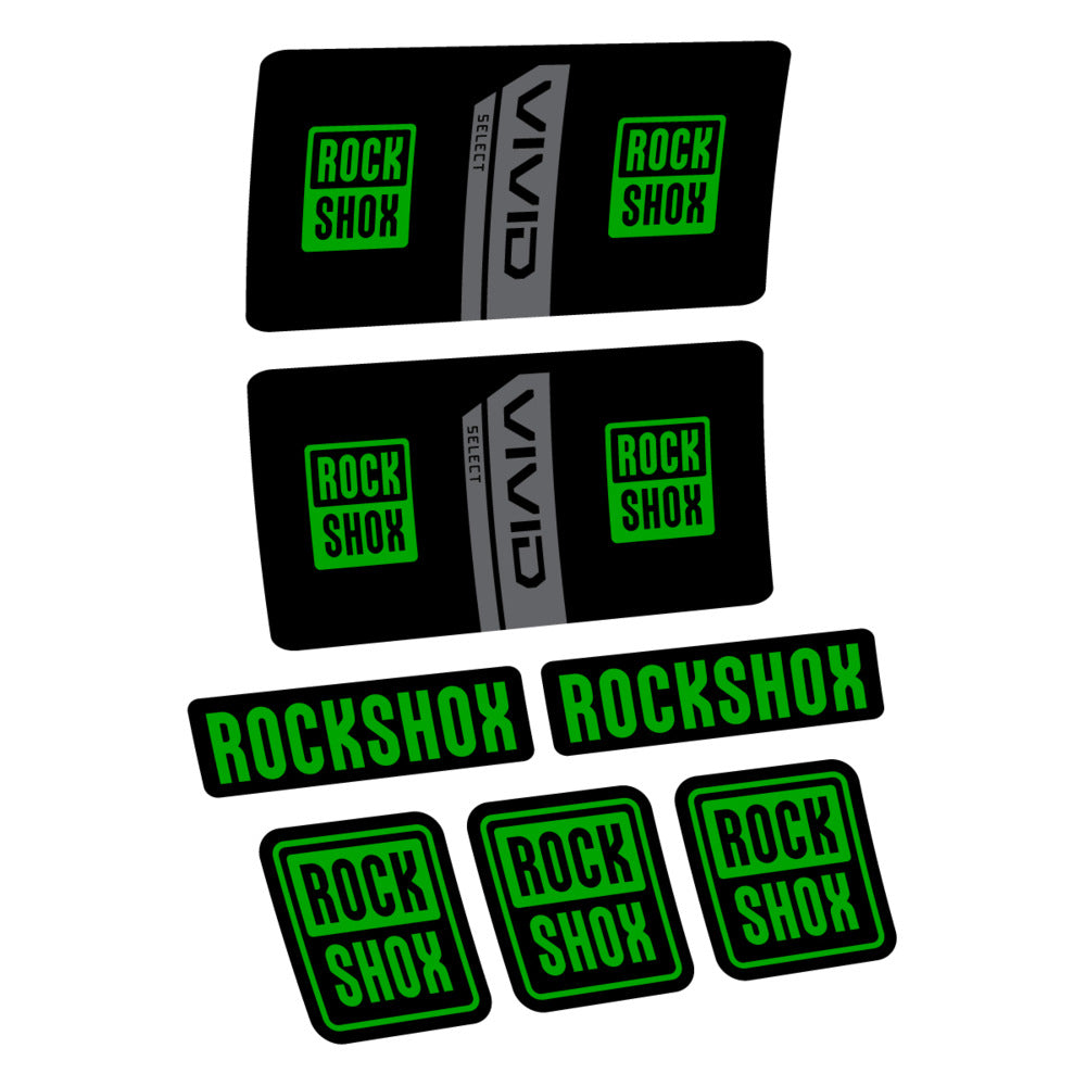 Stickers RockShox Vivid Coil Select 2027 compatibles - Autocollants amortisseur VTT