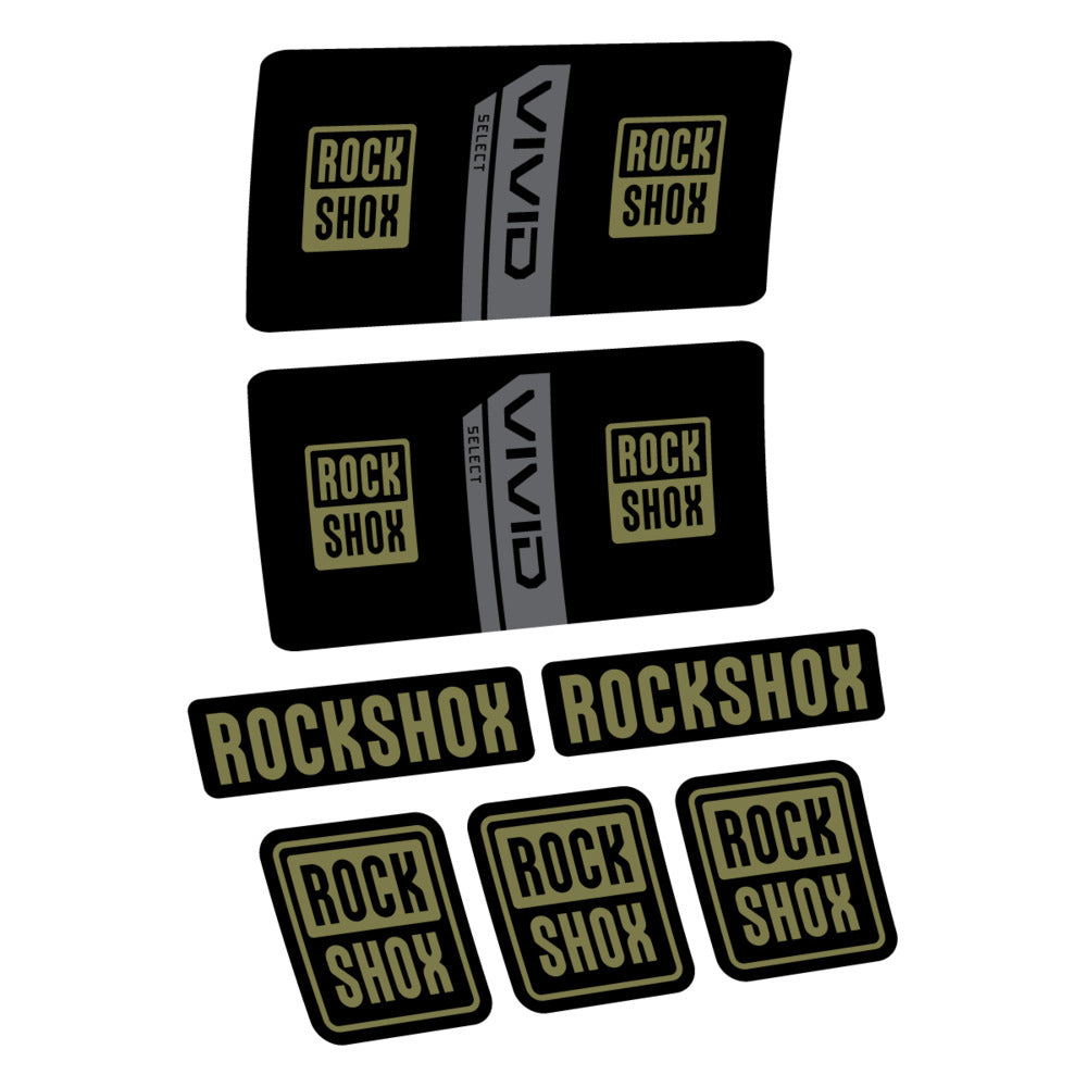 Stickers RockShox Vivid Coil Select 2027 compatibles - Autocollants amortisseur VTT