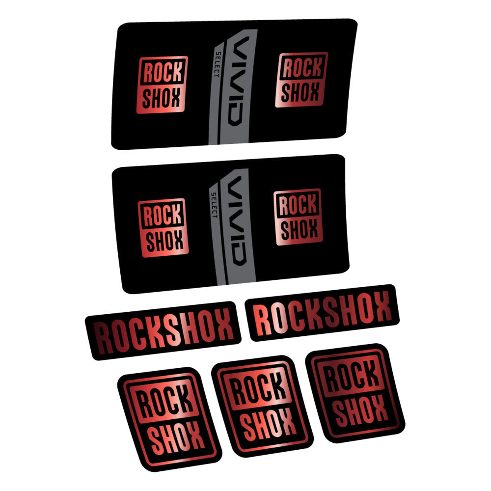 Stickers RockShox Vivid Coil Select 2027 compatibles - Autocollants amortisseur VTT