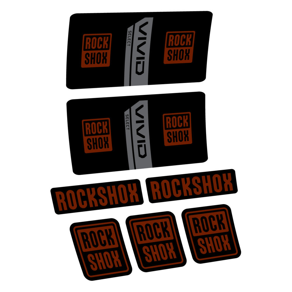 Stickers RockShox Vivid Coil Select 2027 compatibles - Autocollants amortisseur VTT