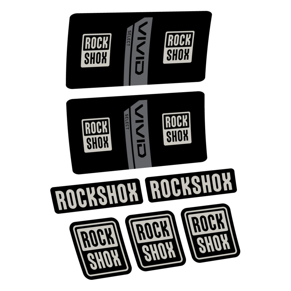 Stickers RockShox Vivid Coil Select 2027 compatibles - Autocollants amortisseur VTT