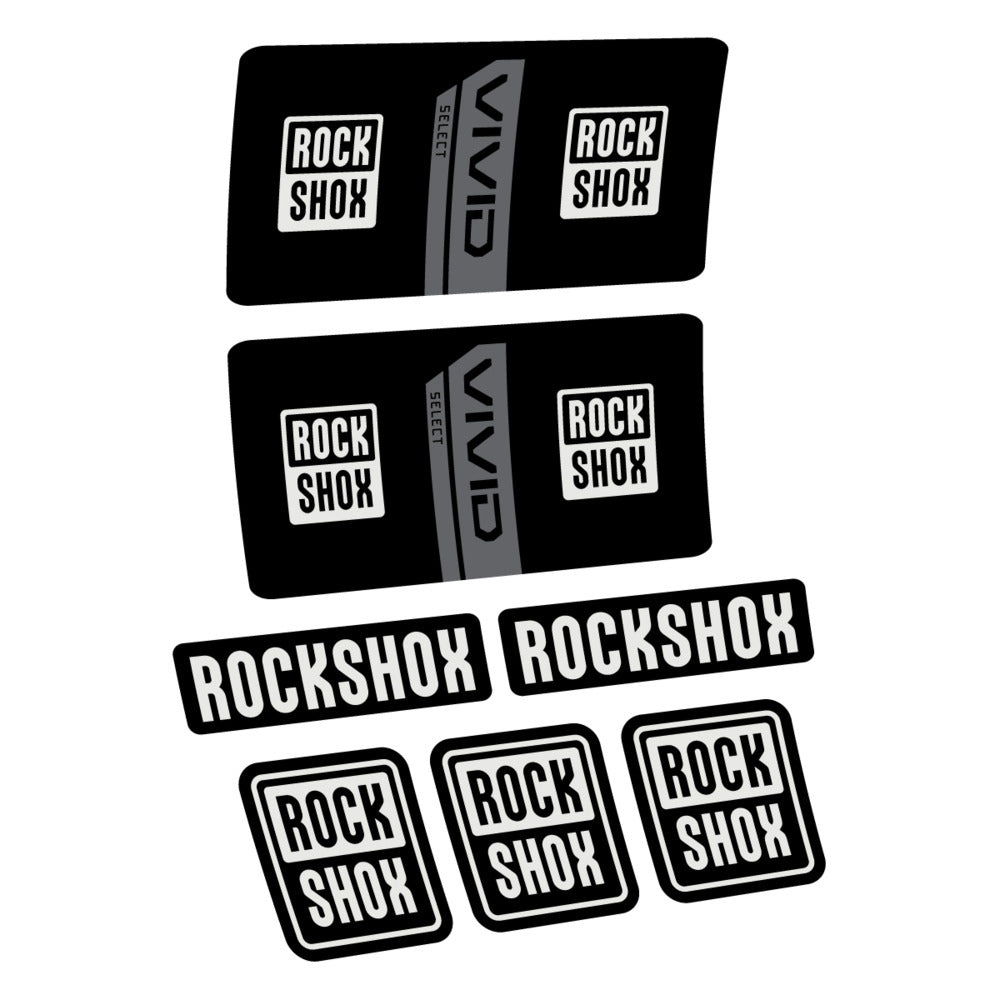Stickers RockShox Vivid Coil Select 2027 compatibles - Autocollants amortisseur VTT