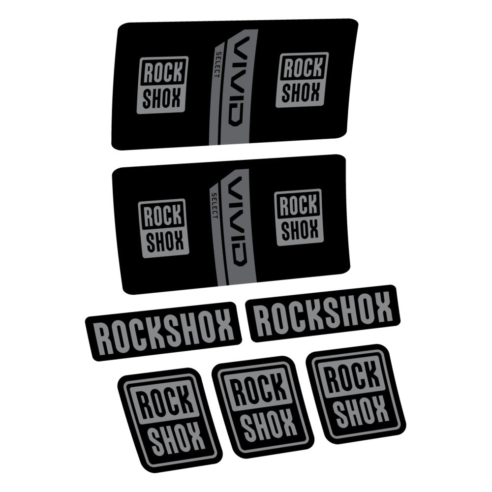 Stickers RockShox Vivid Coil Select 2027 compatibles - Autocollants amortisseur VTT