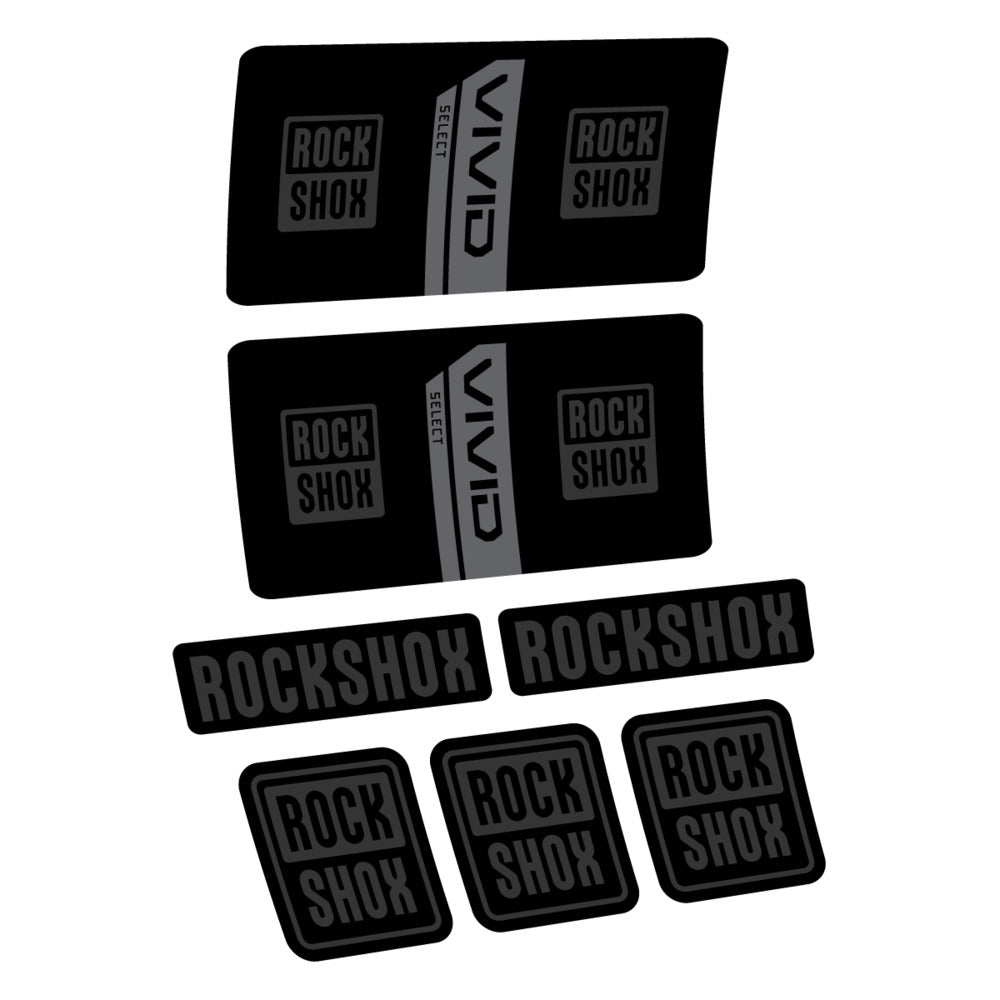 Stickers RockShox Vivid Coil Select 2027 compatibles - Autocollants amortisseur VTT
