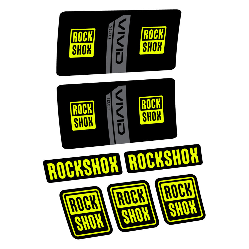 Stickers RockShox Vivid Coil Select 2027 compatibles - Autocollants amortisseur VTT