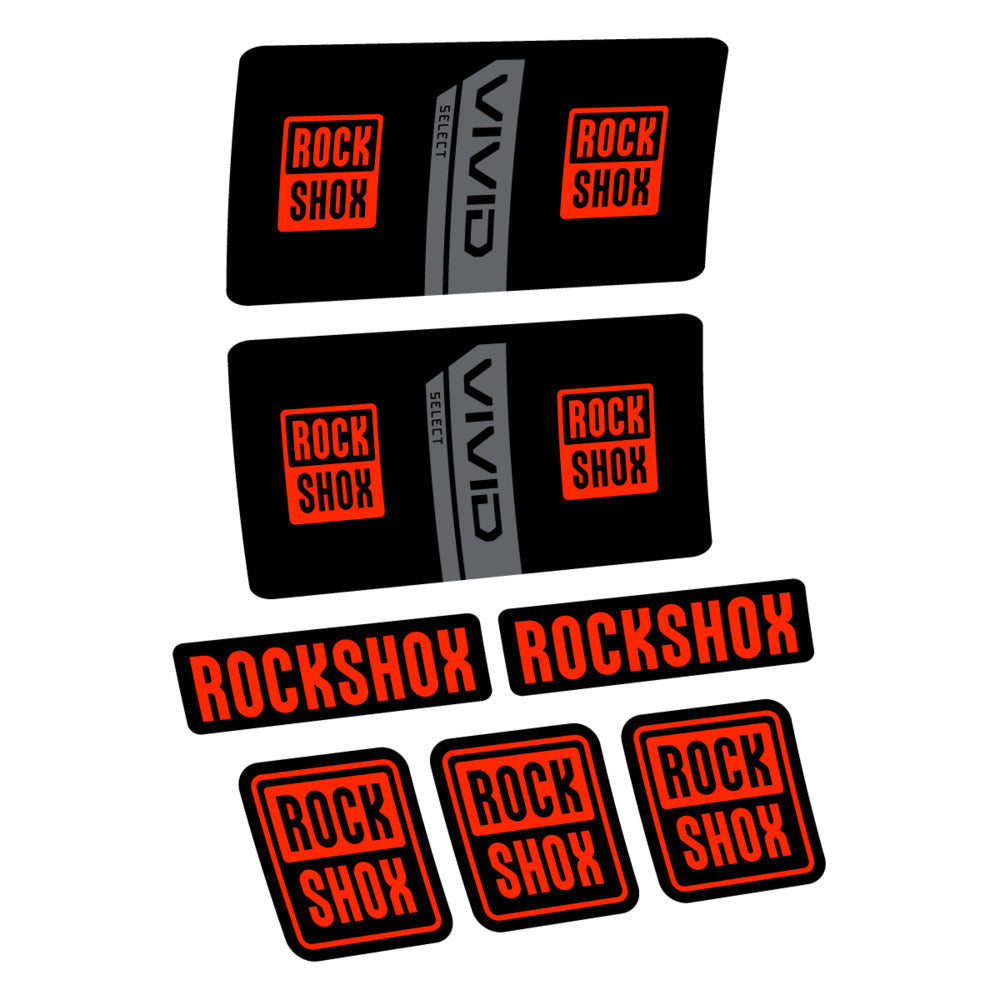 Stickers RockShox Vivid Coil Select 2027 compatibles - Autocollants amortisseur VTT