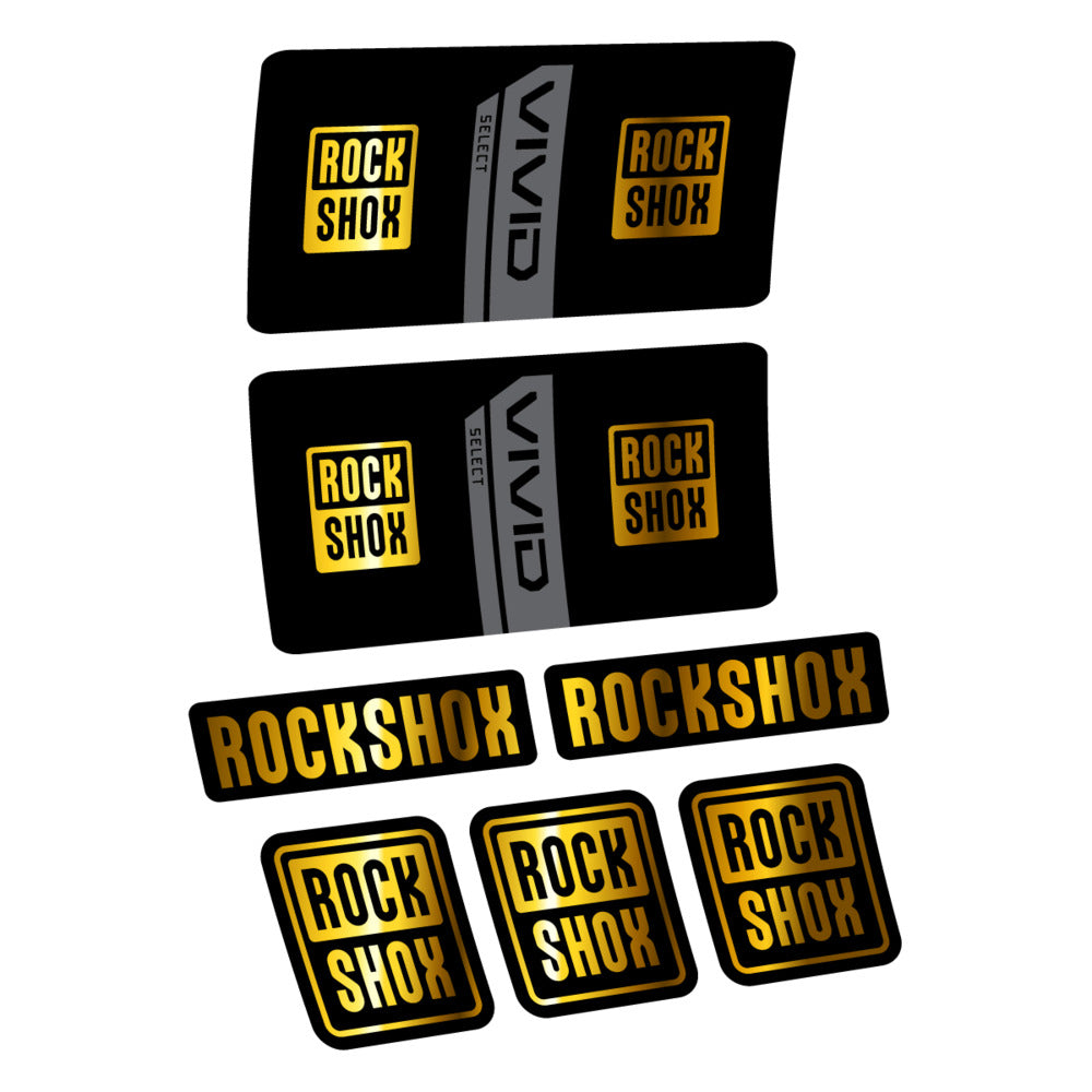 Stickers RockShox Vivid Coil Select 2027 compatibles - Autocollants amortisseur VTT
