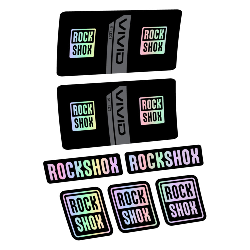 Stickers RockShox Vivid Coil Select 2027 compatibles - Autocollants amortisseur VTT
