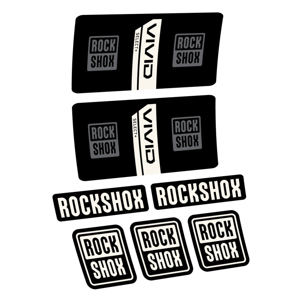 Stickers RockShox Vivid Coil Select 2027 v2 compatibles - Autocollants amortisseur VTT