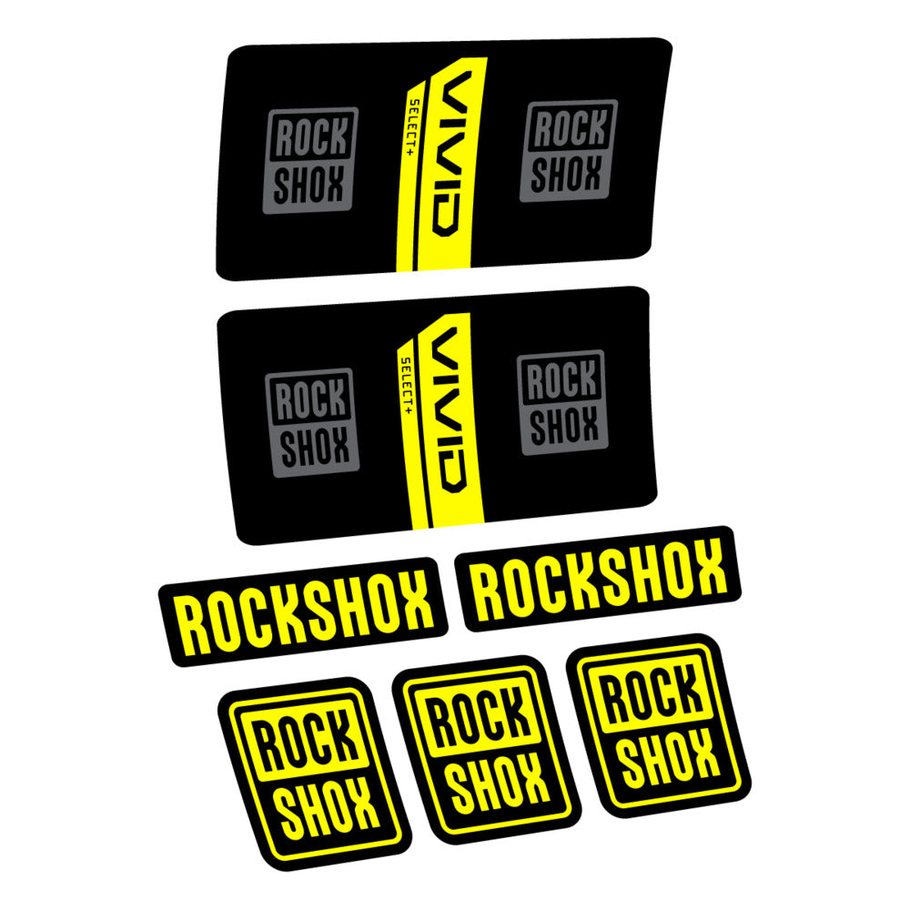 Stickers RockShox Vivid Coil Select 2027 v2 compatibles - Autocollants amortisseur VTT