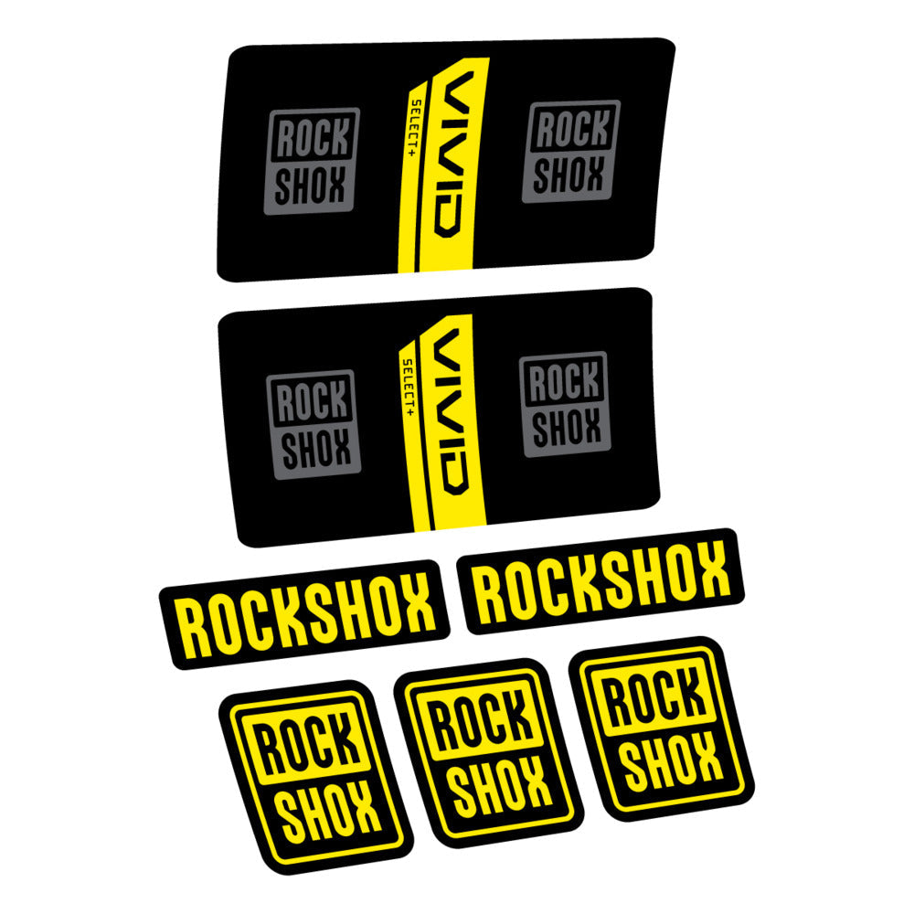 Stickers RockShox Vivid Coil Select 2027 v2 compatibles - Autocollants amortisseur VTT