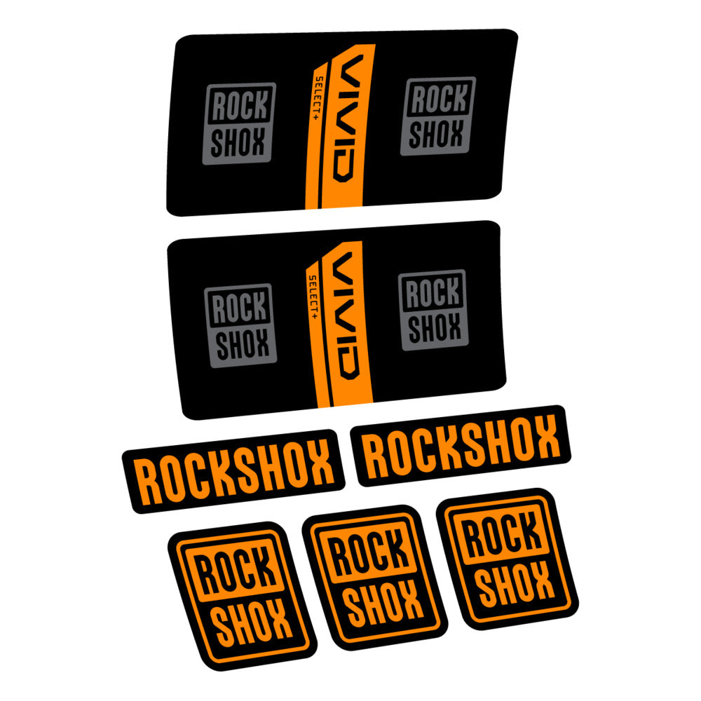 Stickers RockShox Vivid Coil Select 2027 v2 compatibles - Autocollants amortisseur VTT