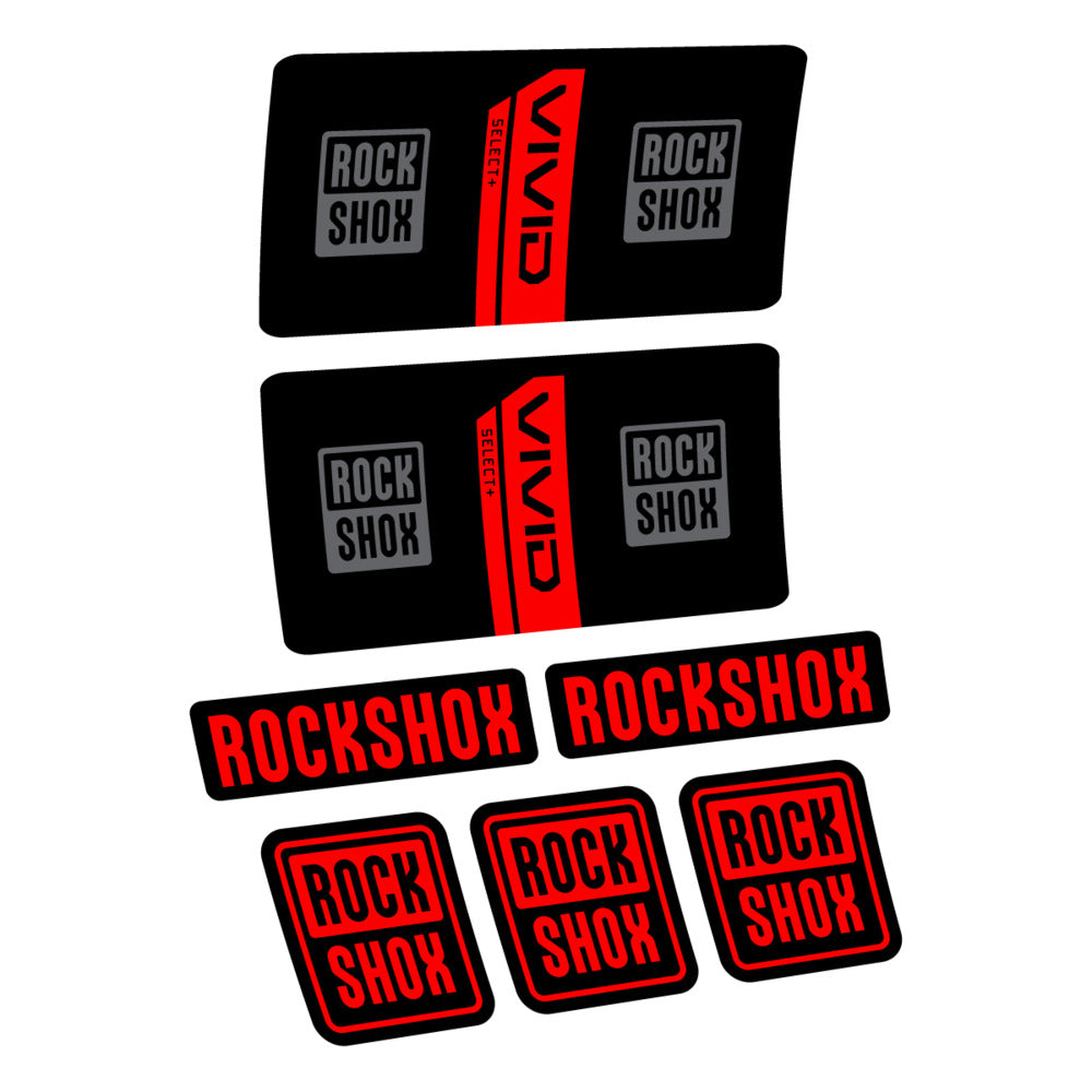 Stickers RockShox Vivid Coil Select 2027 v2 compatibles - Autocollants amortisseur VTT