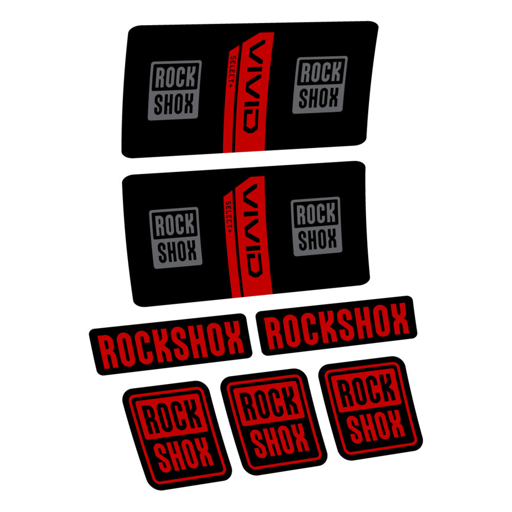 Stickers RockShox Vivid Coil Select 2027 v2 compatibles - Autocollants amortisseur VTT