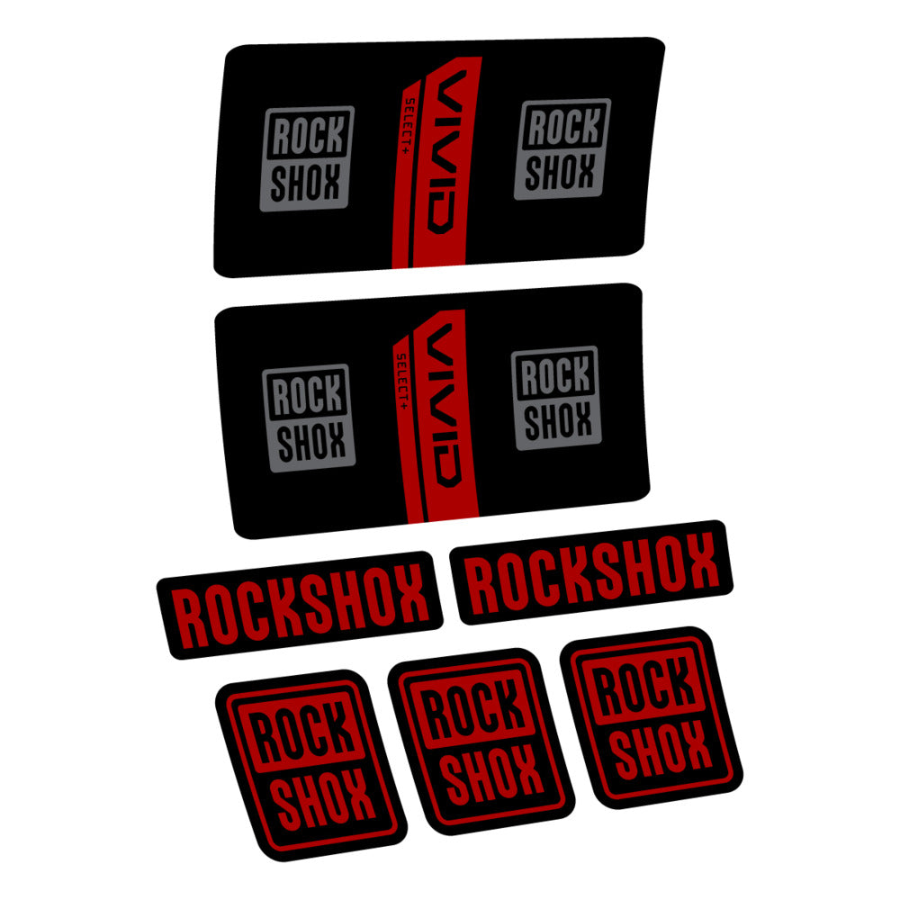 Stickers RockShox Vivid Coil Select 2027 v2 compatibles - Autocollants amortisseur VTT