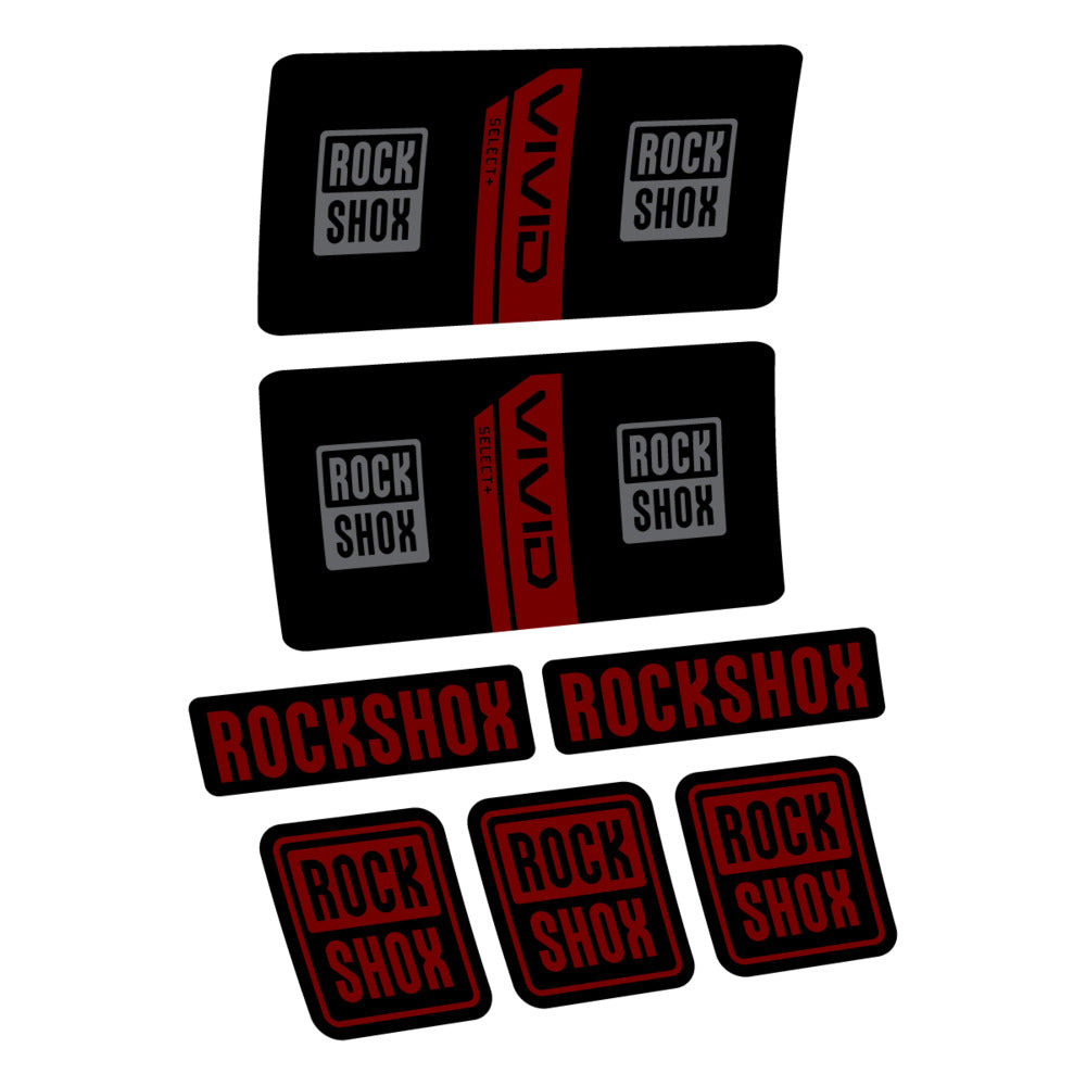 Stickers RockShox Vivid Coil Select 2027 v2 compatibles - Autocollants amortisseur VTT