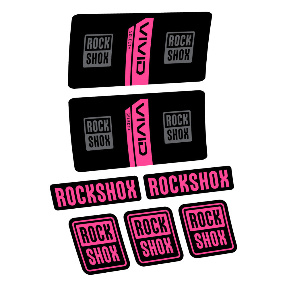 Stickers RockShox Vivid Coil Select 2027 v2 compatibles - Autocollants amortisseur VTT