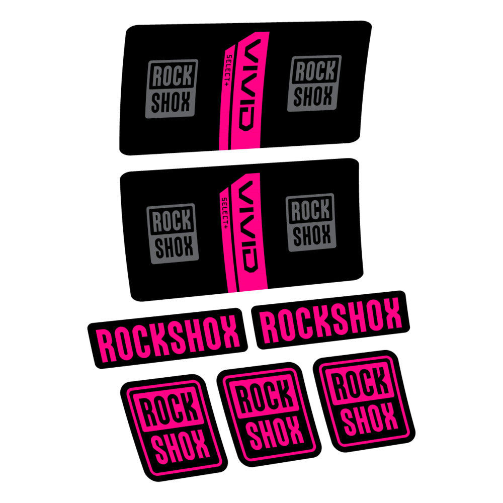 Stickers RockShox Vivid Coil Select 2027 v2 compatibles - Autocollants amortisseur VTT