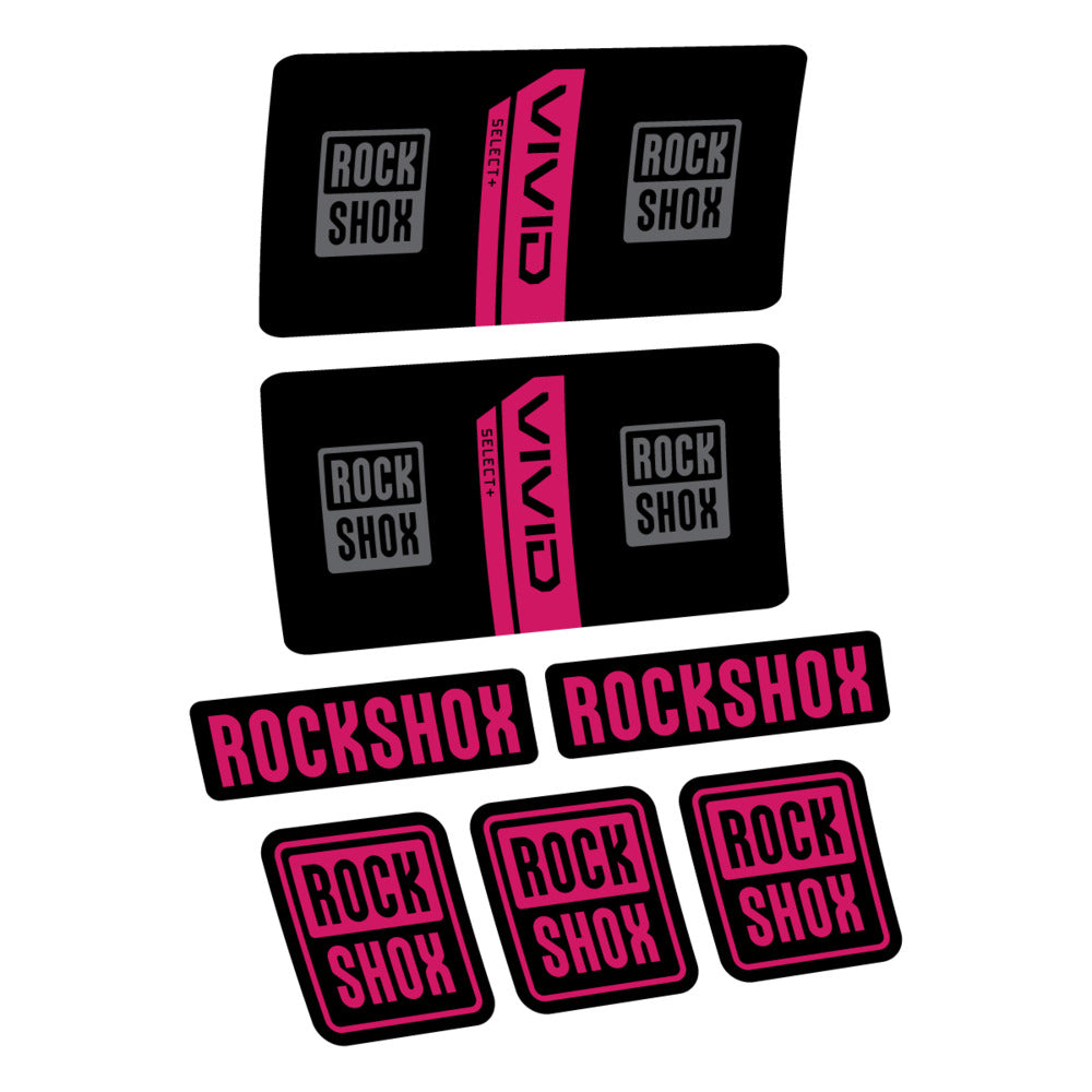 Stickers RockShox Vivid Coil Select 2027 v2 compatibles - Autocollants amortisseur VTT