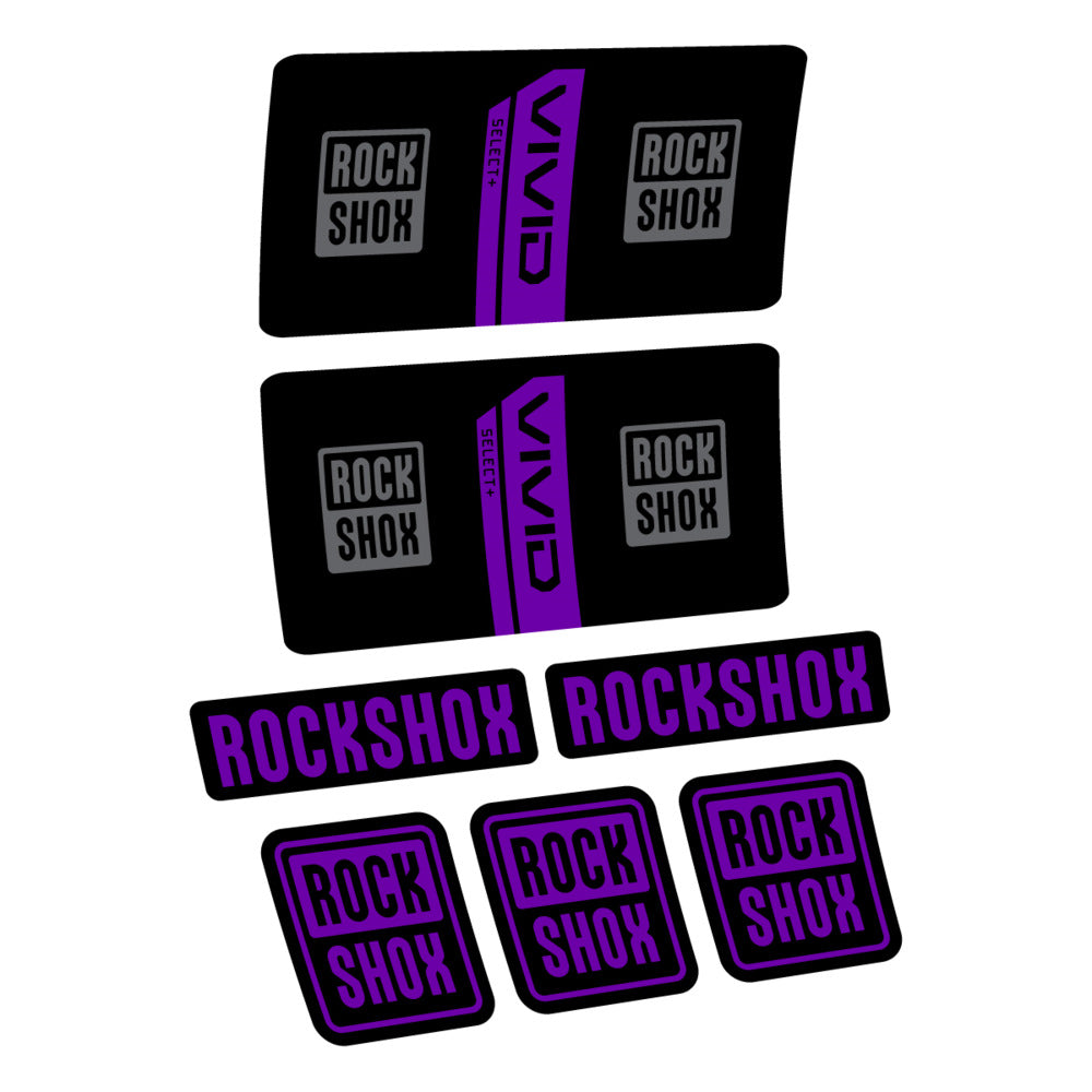 Stickers RockShox Vivid Coil Select 2027 v2 compatibles - Autocollants amortisseur VTT