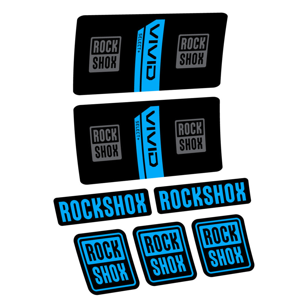 Stickers RockShox Vivid Coil Select 2027 v2 compatibles - Autocollants amortisseur VTT