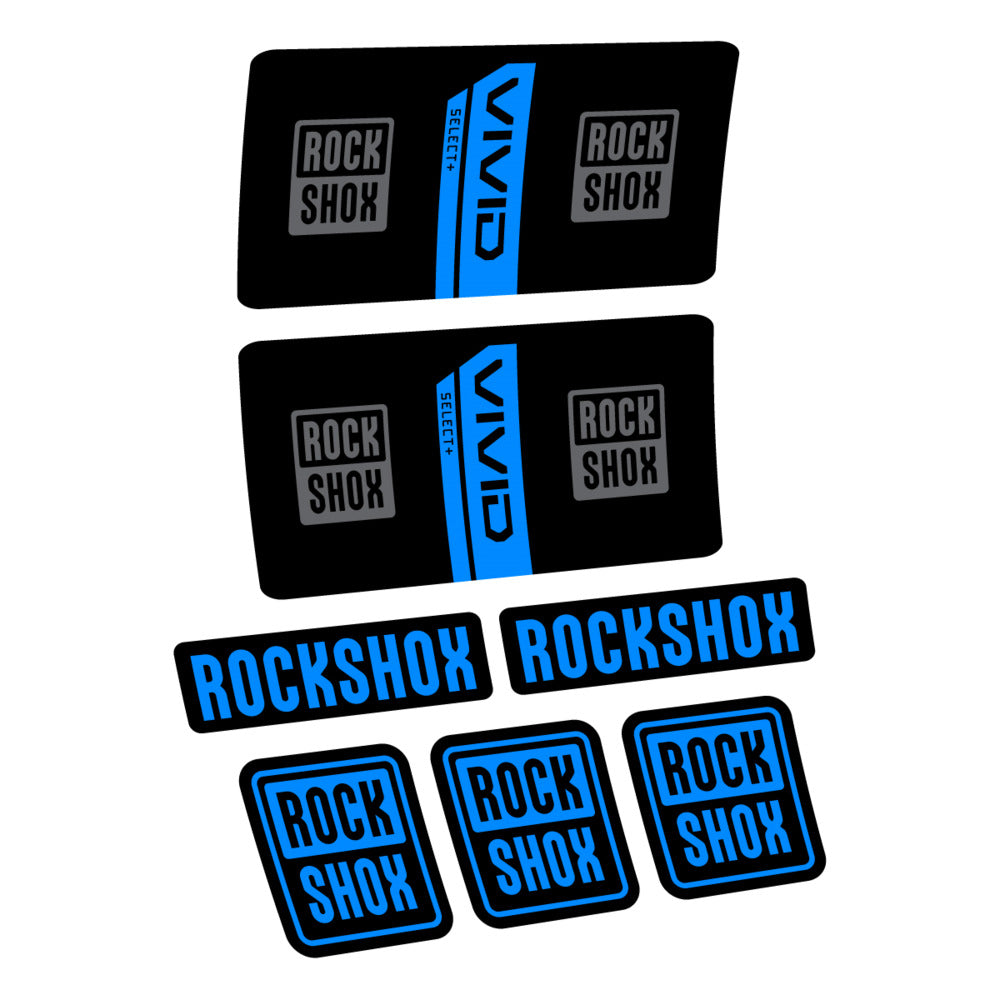 Stickers RockShox Vivid Coil Select 2027 v2 compatibles - Autocollants amortisseur VTT