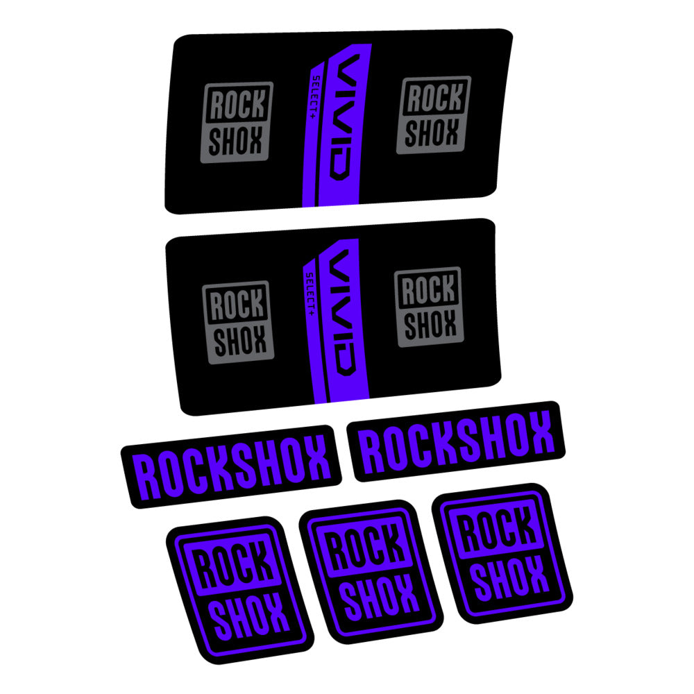 Stickers RockShox Vivid Coil Select 2027 v2 compatibles - Autocollants amortisseur VTT