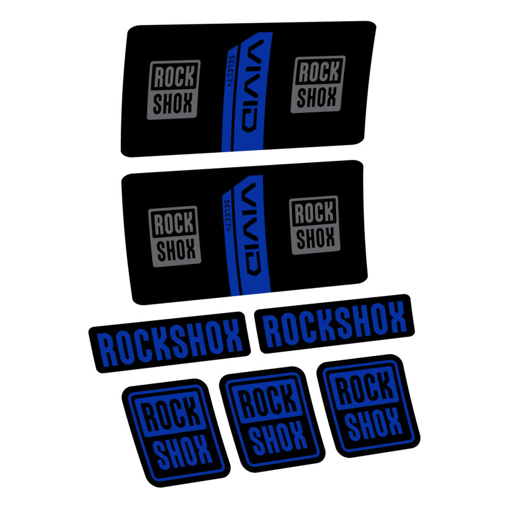Stickers RockShox Vivid Coil Select 2027 v2 compatibles - Autocollants amortisseur VTT