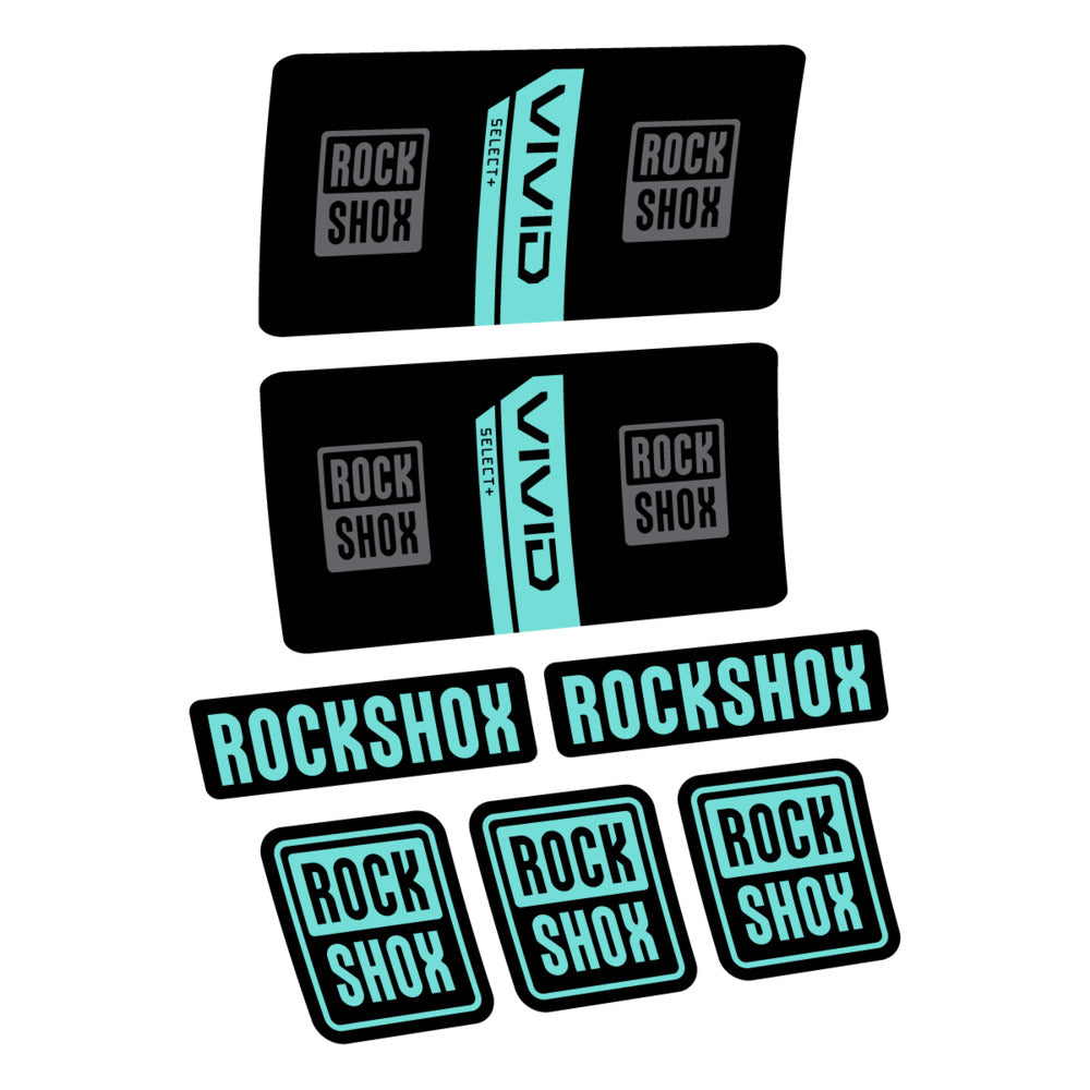Stickers RockShox Vivid Coil Select 2027 v2 compatibles - Autocollants amortisseur VTT