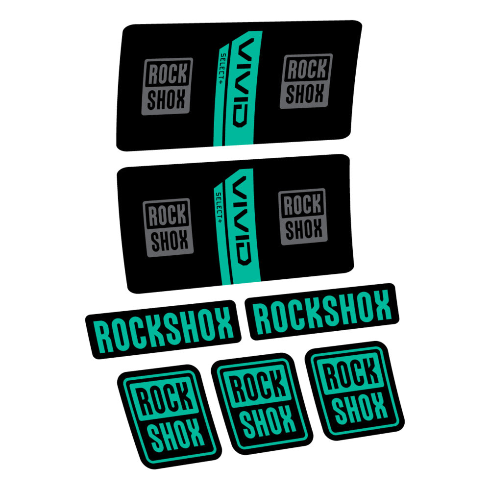 Stickers RockShox Vivid Coil Select 2027 v2 compatibles - Autocollants amortisseur VTT