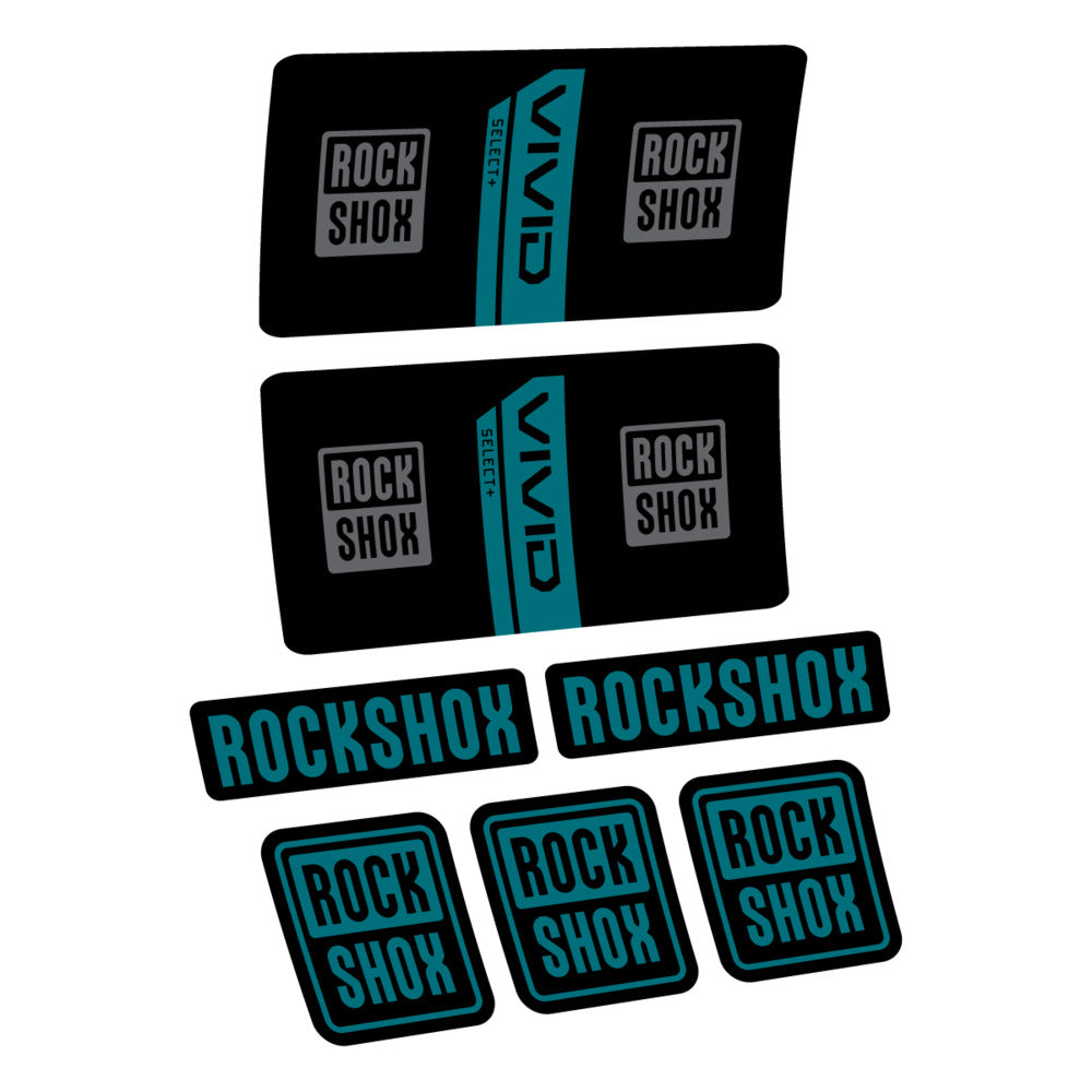 Stickers RockShox Vivid Coil Select 2027 v2 compatibles - Autocollants amortisseur VTT
