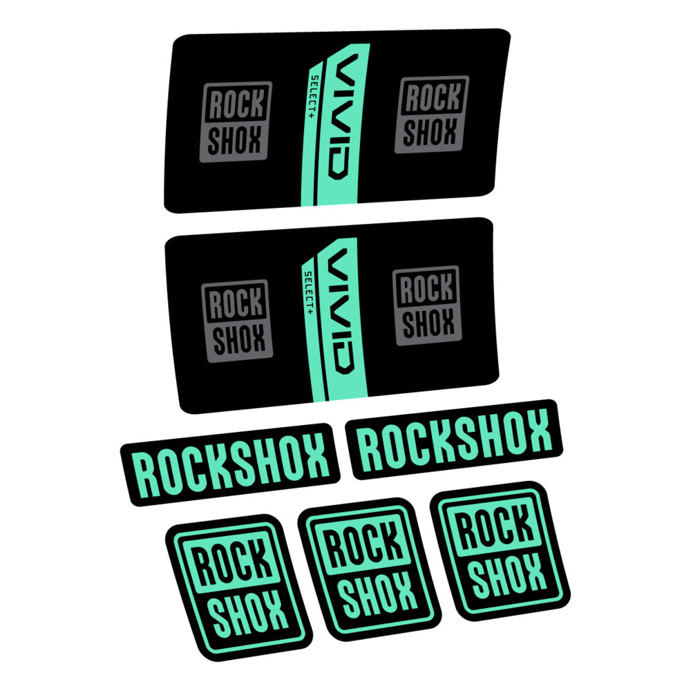 Stickers RockShox Vivid Coil Select 2027 v2 compatibles - Autocollants amortisseur VTT