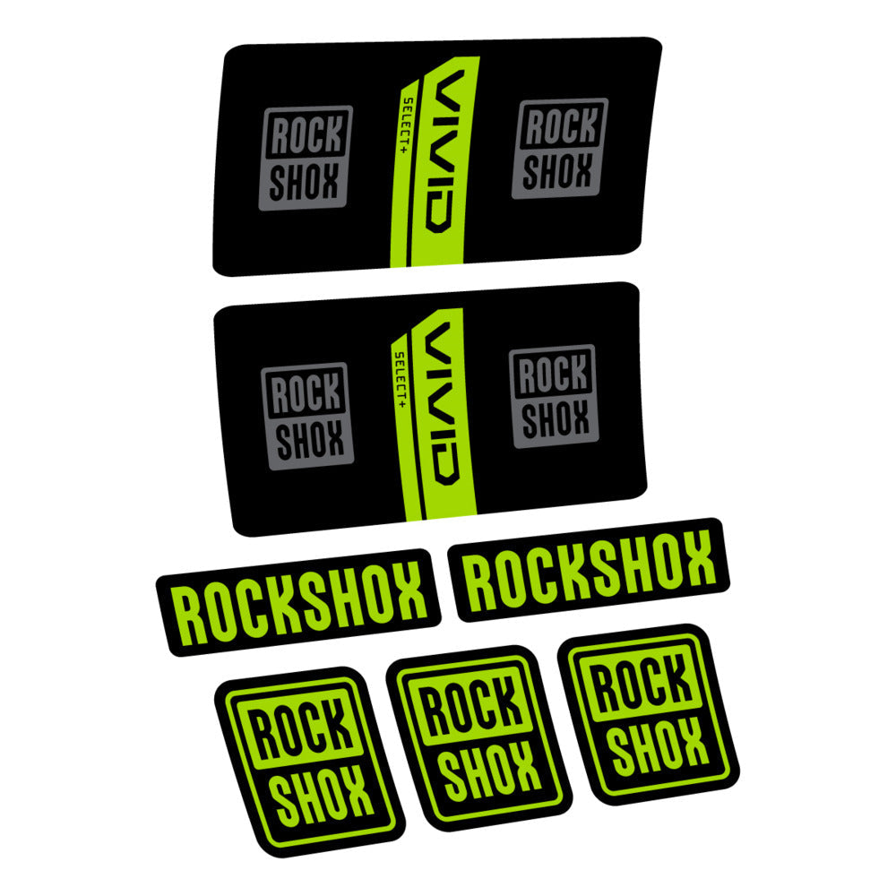 Stickers RockShox Vivid Coil Select 2027 v2 compatibles - Autocollants amortisseur VTT