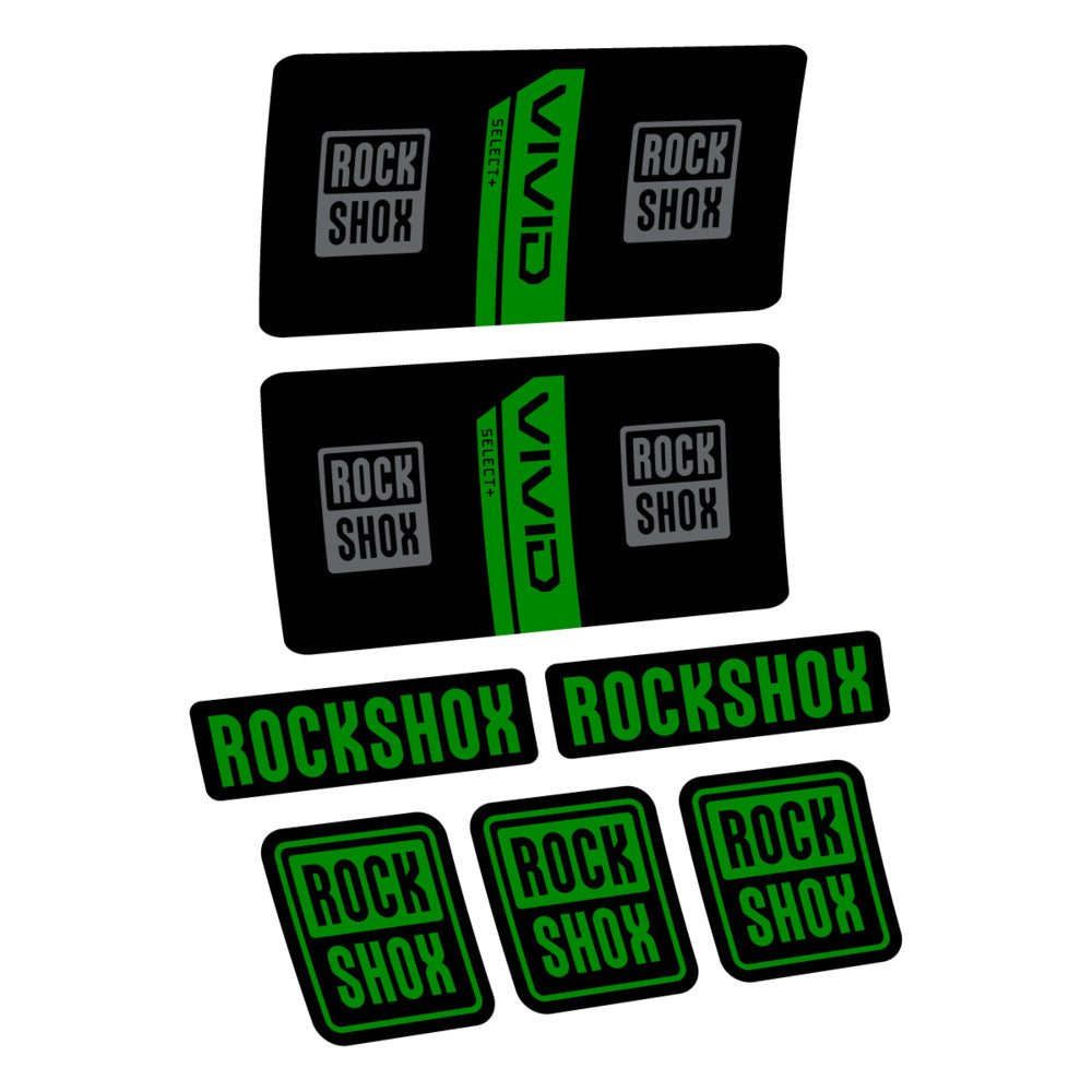 Stickers RockShox Vivid Coil Select 2027 v2 compatibles - Autocollants amortisseur VTT