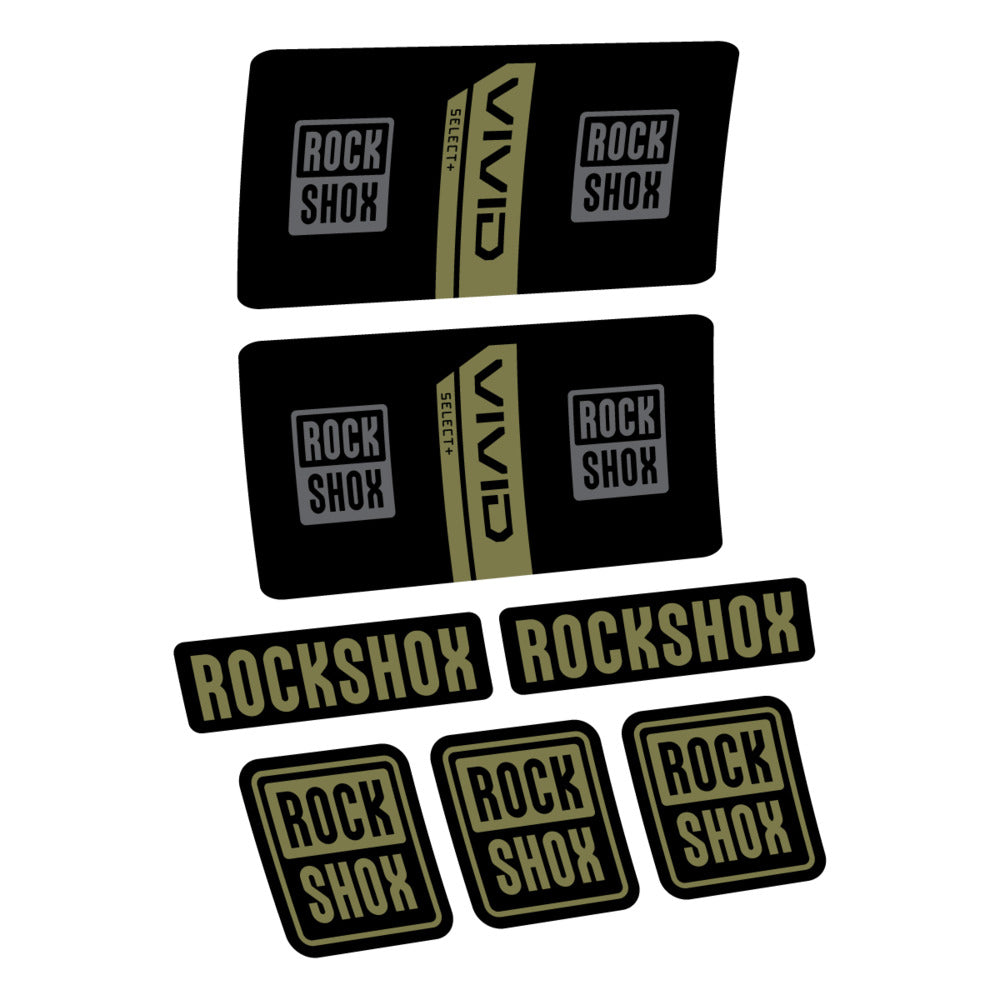 Stickers RockShox Vivid Coil Select 2027 v2 compatibles - Autocollants amortisseur VTT