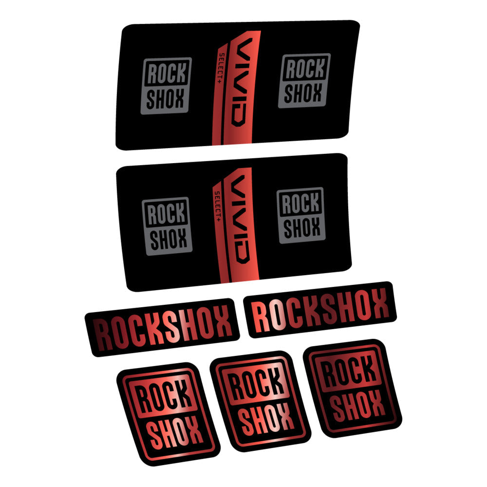 Stickers RockShox Vivid Coil Select 2027 v2 compatibles - Autocollants amortisseur VTT