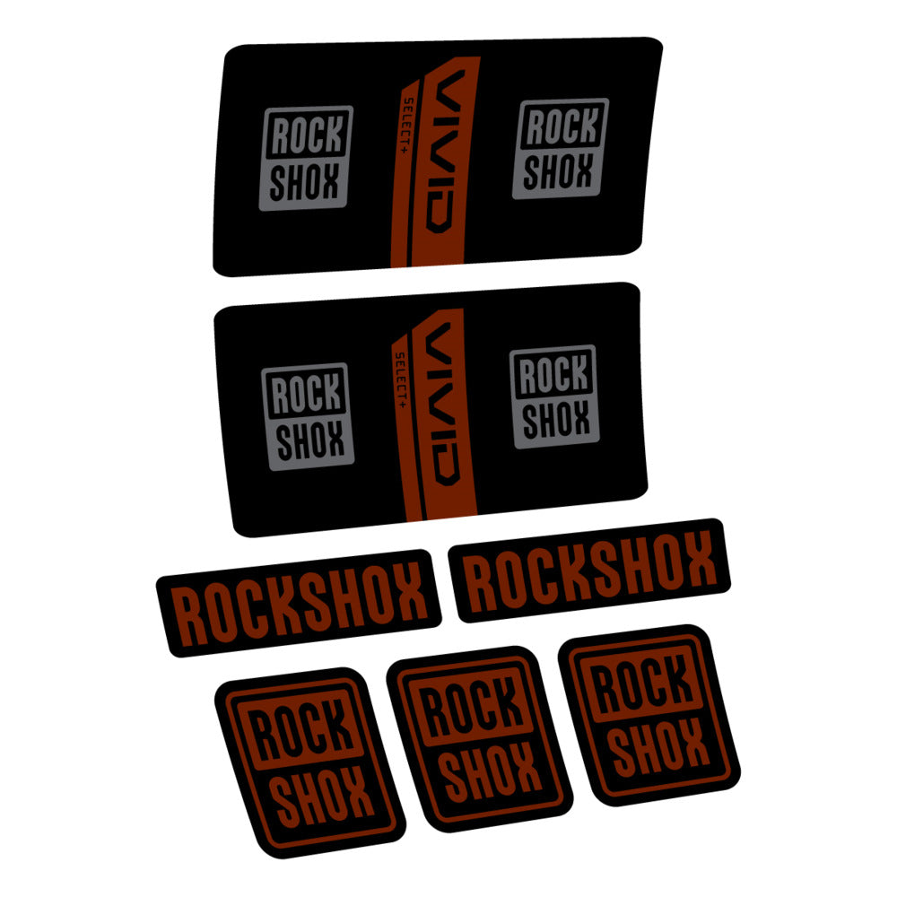 Stickers RockShox Vivid Coil Select 2027 v2 compatibles - Autocollants amortisseur VTT