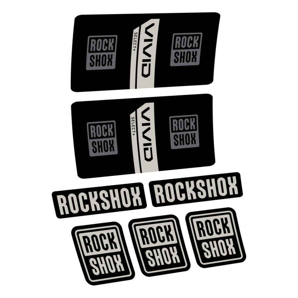 Stickers RockShox Vivid Coil Select 2027 v2 compatibles - Autocollants amortisseur VTT