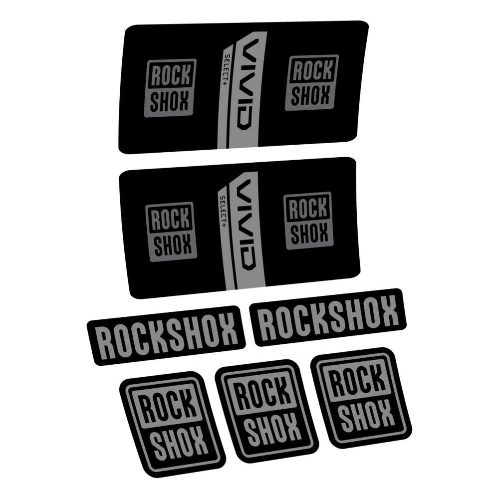 Stickers RockShox Vivid Coil Select 2027 v2 compatibles - Autocollants amortisseur VTT