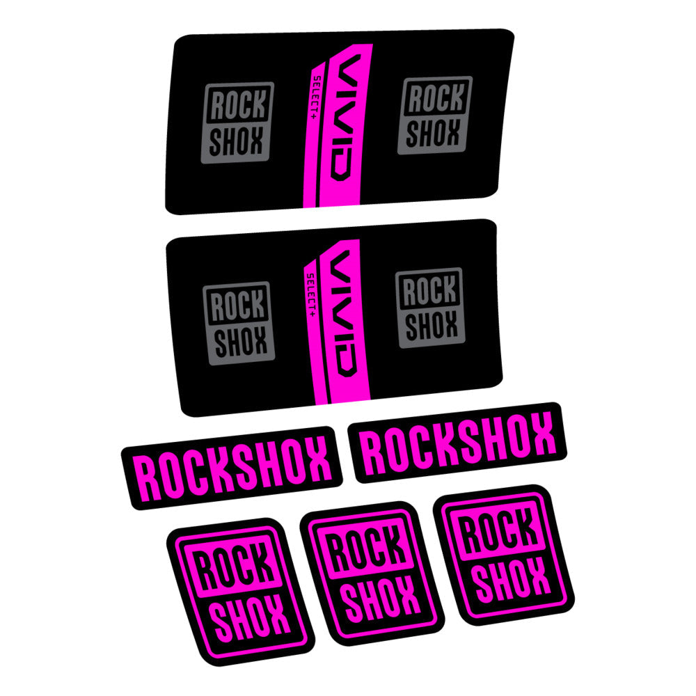 Stickers RockShox Vivid Coil Select 2027 v2 compatibles - Autocollants amortisseur VTT