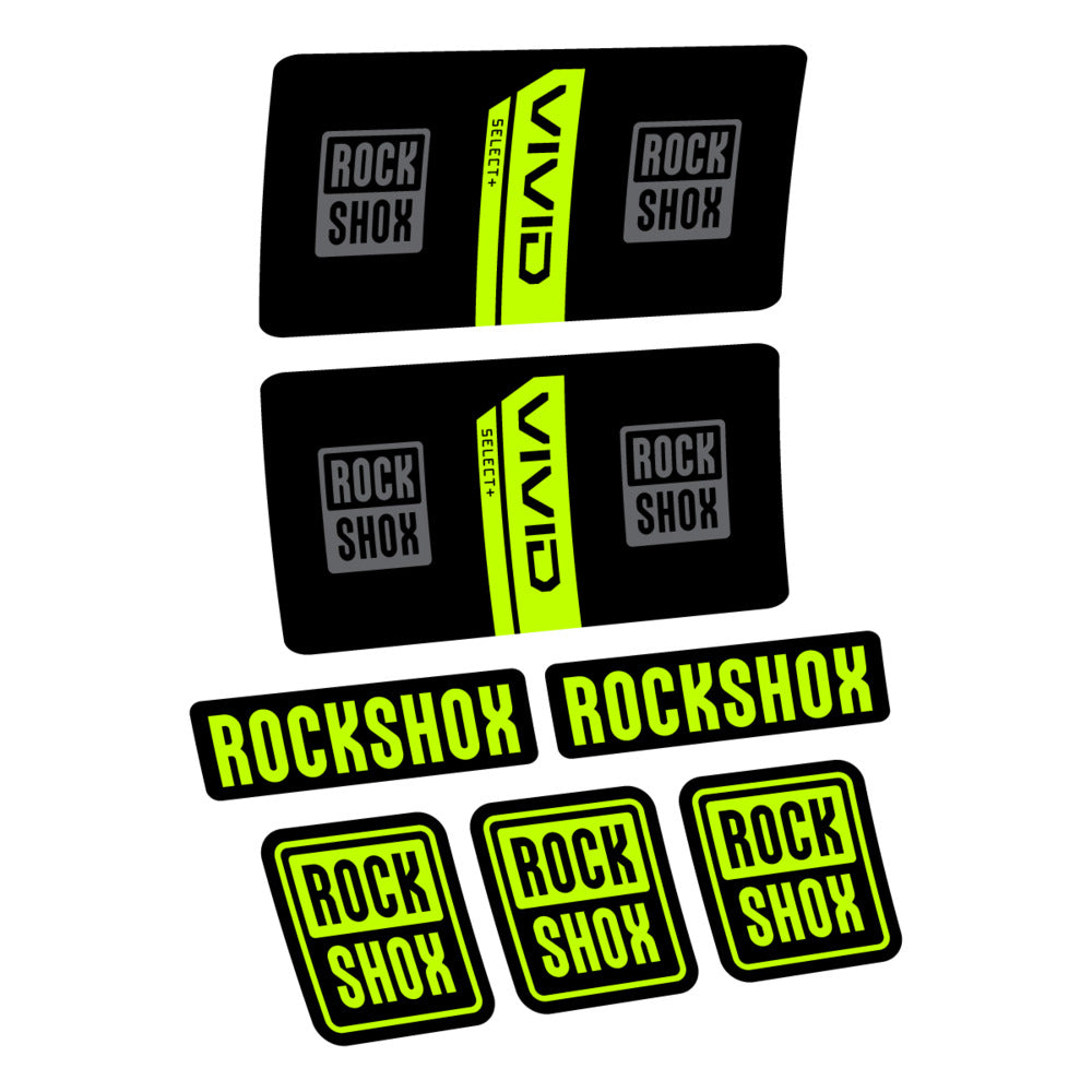 Stickers RockShox Vivid Coil Select 2027 v2 compatibles - Autocollants amortisseur VTT