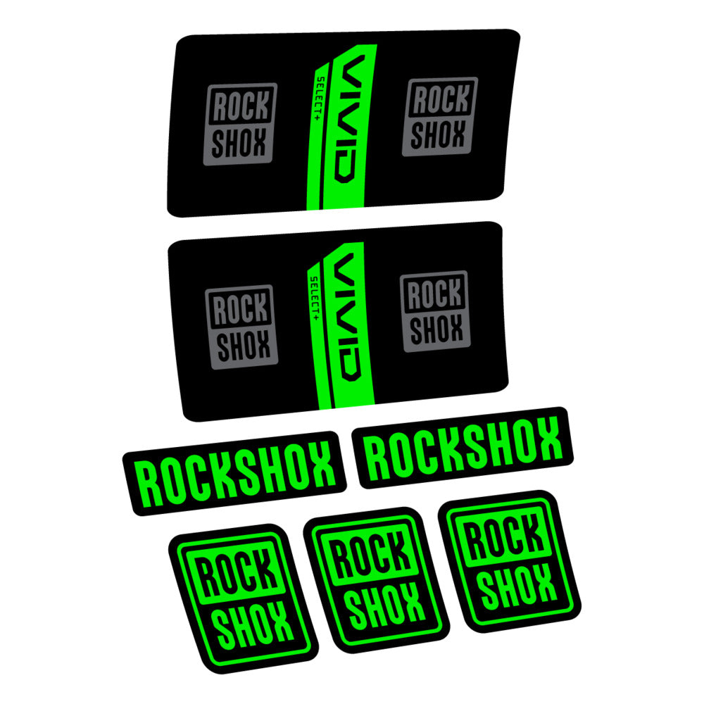 Stickers RockShox Vivid Coil Select 2027 v2 compatibles - Autocollants amortisseur VTT